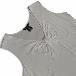 Vintage GEORGE • White V Neck Bow Tank Top • SIZE - XL • NWOT
